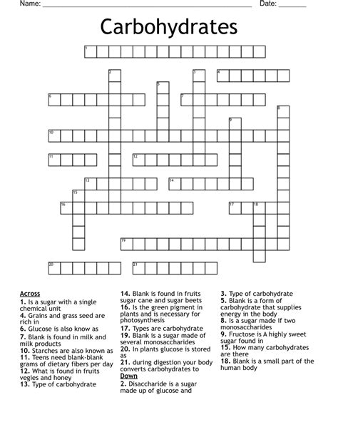 sugar unit crossword